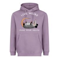 Lavender funny opossum possum tee live weird fake your death t shirt Heavyweight Hoodie - linhVisuals