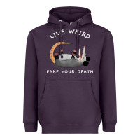 Plum funny opossum possum tee live weird fake your death t shirt Heavyweight Hoodie - linhVisuals
