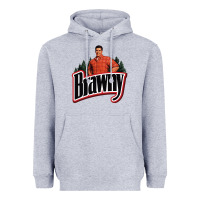 Heather Grey brawny paper towel guy Heavyweight Hoodie - linhVisuals