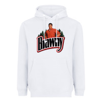 White brawny paper towel guy Heavyweight Hoodie - linhVisuals