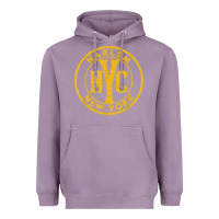 Lavender harlem new york nyc vintage sign distressed amber print t shirt Heavyweight Hoodie - linhVisuals