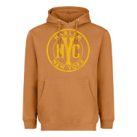 Meerkat harlem new york nyc vintage sign distressed amber print t shirt Heavyweight Hoodie - linhVisuals