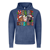 Vintage Denim Merry christmas calfs Vintage Hoodie - FaDigitalArtStudio