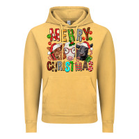 Vintage Mustard Merry christmas calfs Vintage Hoodie - FaDigitalArtStudio