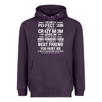 Plum i'm not a perfect son but my crazy mom loves me mother's day t shirt Heavyweight Hoodie - linhVisuals