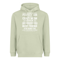 Matcha i'm not a perfect son but my crazy mom loves me mother's day t shirt Heavyweight Hoodie - linhVisuals