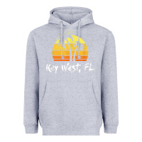 Heather Grey retro key west t shirt florida beach shirt Heavyweight Hoodie - linhVisuals