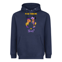 Navy free throws or bows basketball baby gender reveal t shirt Heavyweight Hoodie - linhVisuals