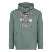 Sage i married my hero proud veteran wife usa military husband t shirt Heavyweight Hoodie - linhVisuals