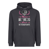 Smoke i married my hero proud veteran wife usa military husband t shirt Heavyweight Hoodie - linhVisuals