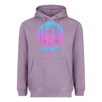 Lavender sarasota florida vintage retro palm tree t shirt Heavyweight Hoodie - linhVisuals