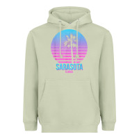 Matcha sarasota florida vintage retro palm tree t shirt Heavyweight Hoodie - linhVisuals