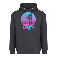 Smoke sarasota florida vintage retro palm tree t shirt Heavyweight Hoodie - linhVisuals
