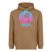 Sarasota Florida Vintage Retro Palm Tree T Shirt Heavyweight Hoodie | Teevron