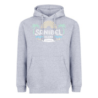 Heather Grey sanibel island retro style florida t shirt Heavyweight Hoodie - linhVisuals
