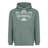 Sage sanibel island retro style florida t shirt Heavyweight Hoodie - linhVisuals