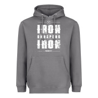 Storm iron sharpens iron proverbs christian bible verse religious pullover h Heavyweight Hoodie - linhVisuals