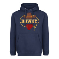 Navy howdy shirt western rodeo country cowboy texan t shirt Heavyweight Hoodie - linhVisuals