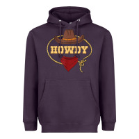 Plum howdy shirt western rodeo country cowboy texan t shirt Heavyweight Hoodie - linhVisuals