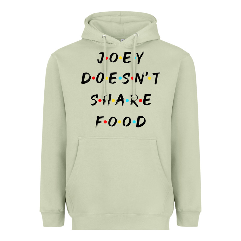 Funny Joey Doesn't Share Food How You Doin Quoted Friends T Shirt Heavyweight Hoodie by linhVisuals | Teevron