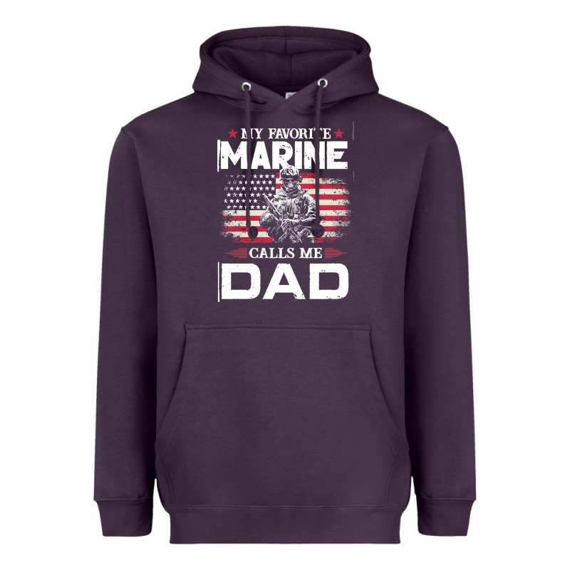 My Favorite Marine Calls Me Dad T  Shirt Father's Day Flag My Favorite Heavyweight Hoodie by linhVisuals | Teevron