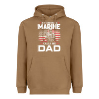 Toasted Coconut my favorite marine calls me dad t  shirt father's day flag my favorite Heavyweight Hoodie - linhVisuals