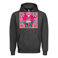 Charcoal Heather v.d gnome and lotus tumbler Zipper Hoodie - AdoDesignShop