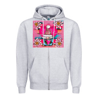 Heather Grey v.d gnome and lotus tumbler Zipper Hoodie - AdoDesignShop