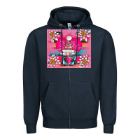 Navy v.d gnome and lotus tumbler Zipper Hoodie - AdoDesignShop