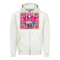 Oatmeal Heather v.d gnome and lotus tumbler Zipper Hoodie - AdoDesignShop