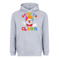 Heather Grey down to clown funny circus tank top Heavyweight Hoodie - linhVisuals