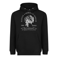 Black blackfoot tribe native american indian pride respect darker t shirt Heavyweight Hoodie - linhVisuals