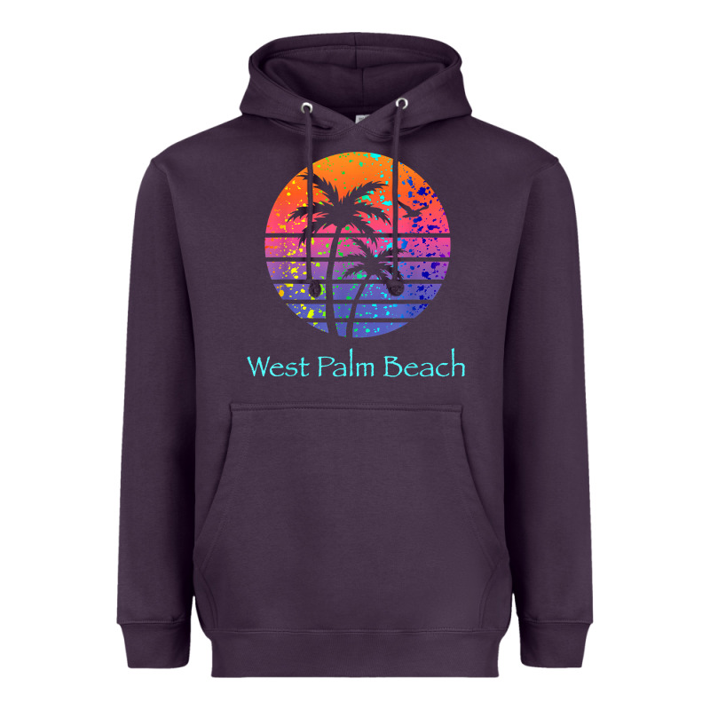 West Palm Beach Tropical T Shirt For Family Vacations Heavyweight Hoodie by linhVisuals | Teevron