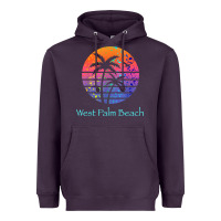 Plum west palm beach tropical t shirt for family vacations Heavyweight Hoodie - linhVisuals