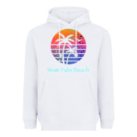 White west palm beach tropical t shirt for family vacations Heavyweight Hoodie - linhVisuals