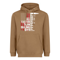 Toasted Coconut all faster than dialing 911 american flag gun lover for men t shirt Heavyweight Hoodie - linhVisuals