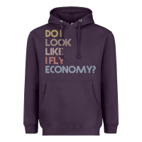 Plum do i look like i fly economy   funny vintage retro premium t shirt Heavyweight Hoodie - linhVisuals