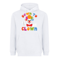 White down to clown funny circus tank top Heavyweight Hoodie - linhVisuals