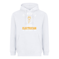 White electrician gifts for men & funny electrical design t shirt Heavyweight Hoodie - linhVisuals