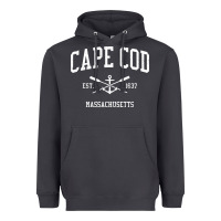 Smoke cape cod ma vintage crossed oars & boat anchor sports sweatshirt Heavyweight Hoodie - linhVisuals