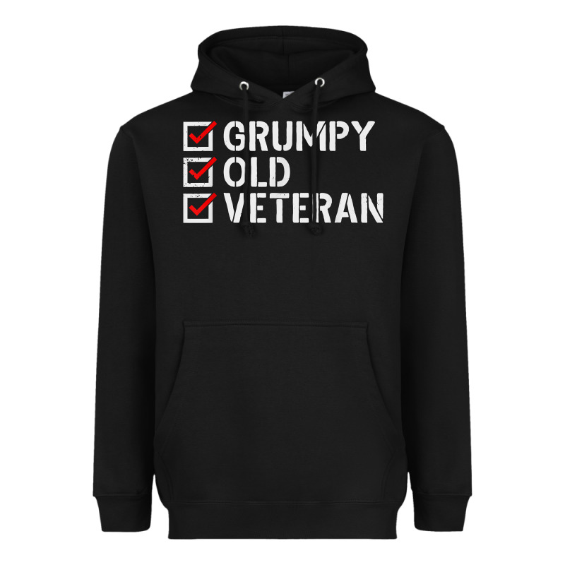 Grumpy Old Veteran Patriotic American Military Veteran T Shirt Heavyweight Hoodie by linhVisuals | Teevron