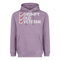 Lavender grumpy old veteran patriotic american military veteran t shirt Heavyweight Hoodie - linhVisuals