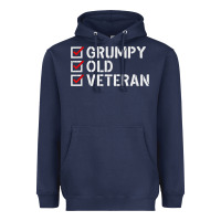 Navy grumpy old veteran patriotic american military veteran t shirt Heavyweight Hoodie - linhVisuals