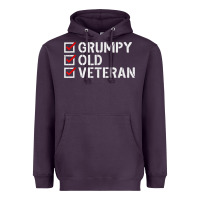 Plum grumpy old veteran patriotic american military veteran t shirt Heavyweight Hoodie - linhVisuals