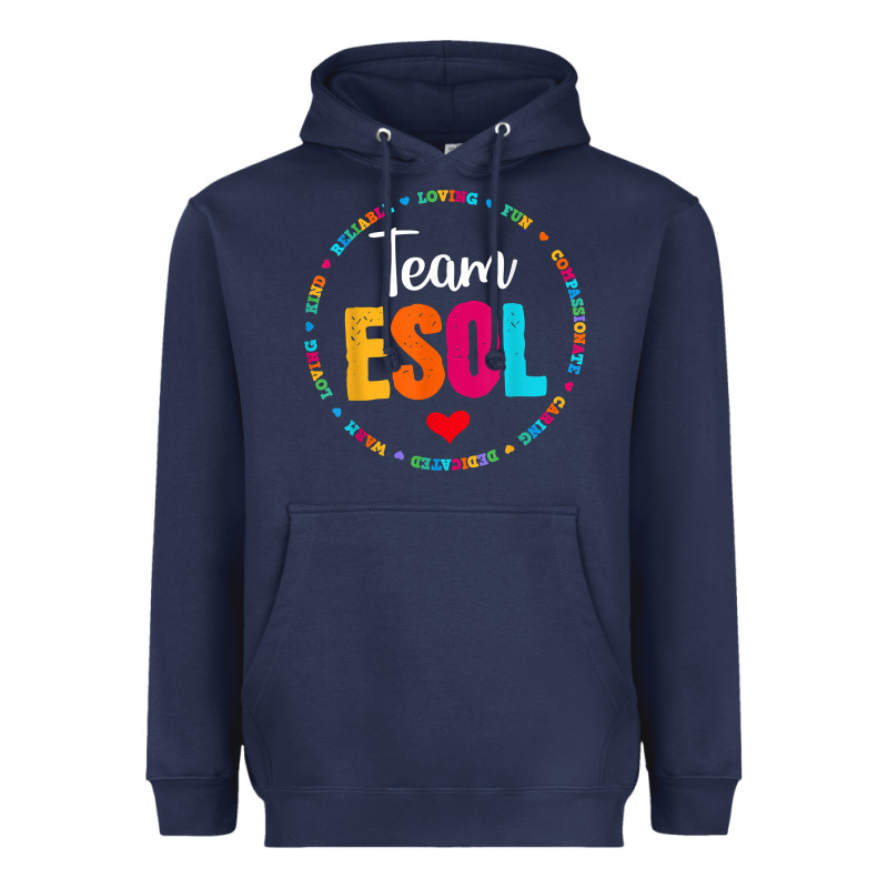 Back To School Teachers Crew Students   Team Esol Teacher T Shirt Heavyweight Hoodie by linhVisuals | Teevron
