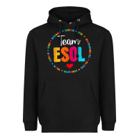 Black back to school teachers crew students   team esol teacher t shirt Heavyweight Hoodie - linhVisuals