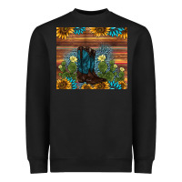 Black boot cactus sunflower gemstone Heavyweight Sweatshirt - AdoDesignShop