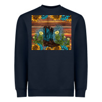 Navy boot cactus sunflower gemstone Heavyweight Sweatshirt - AdoDesignShop