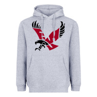 Heather Grey The eastern washington eagles Heavyweight Hoodie - linhVisuals