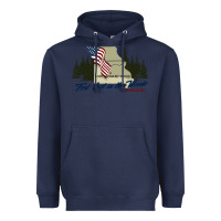 Navy fort leonard wood fort lost in the woods missouri pullover hoodie Heavyweight Hoodie - linhVisuals